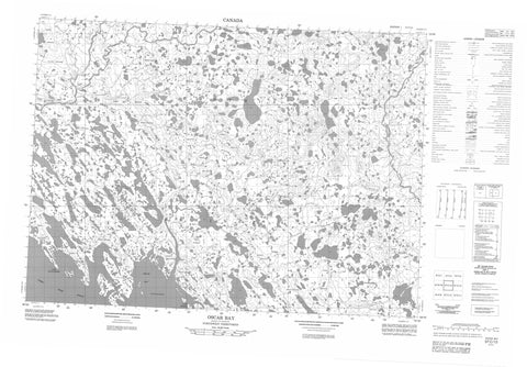 057C13 Oscar Bay Canadian topographic map, 1:50,000 scale