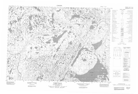 057C14 Garry Falls Canadian topographic map, 1:50,000 scale