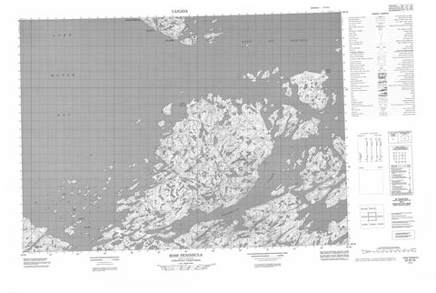 057D12 Ross Peninsula Canadian topographic map, 1:50,000 scale