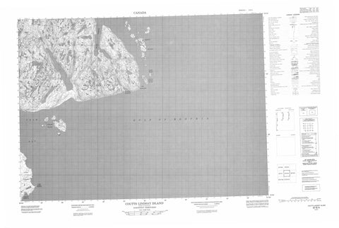 057E04 Coutts Lindsay Island Canadian topographic map, 1:50,000 scale