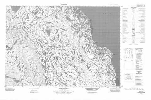 057G07 Port Logan Canadian topographic map, 1:50,000 scale