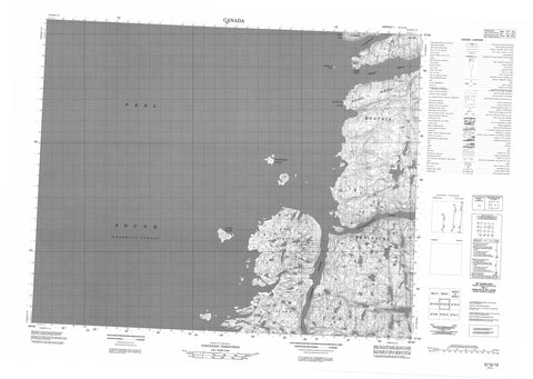 057G13 No Title Canadian topographic map, 1:50,000 scale