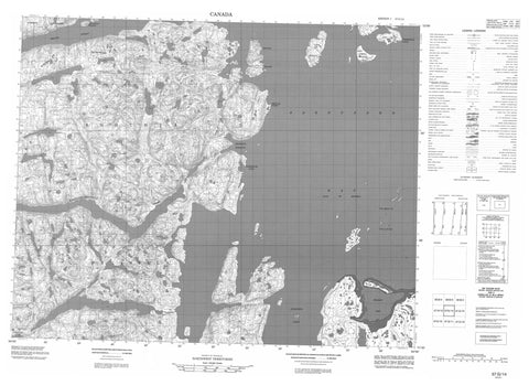 057G14 No Title Canadian topographic map, 1:50,000 scale