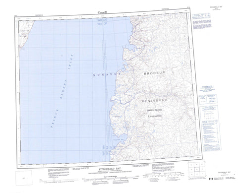 058A Fitzgerald Bay Canadian topographic map, 1:250,000 scale