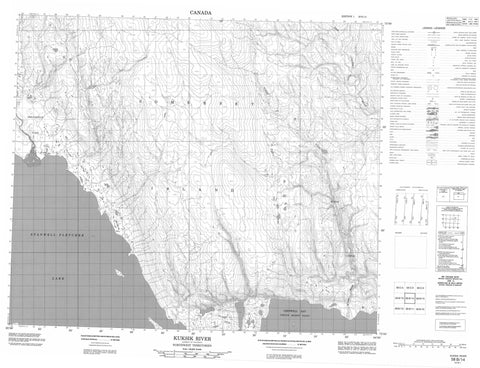 058B14 Kuksik River Canadian topographic map, 1:50,000 scale