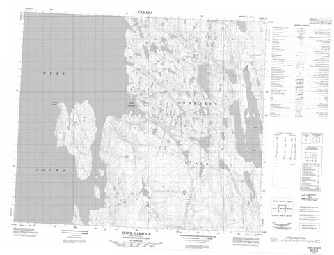 058C04 Howe Harbour Canadian topographic map, 1:50,000 scale