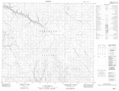 058C07 No Title Canadian topographic map, 1:50,000 scale