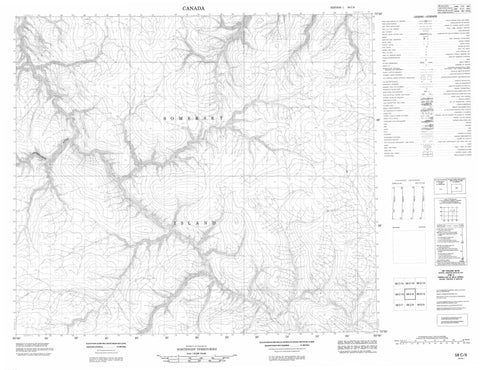 058C09 No Title Canadian topographic map, 1:50,000 scale