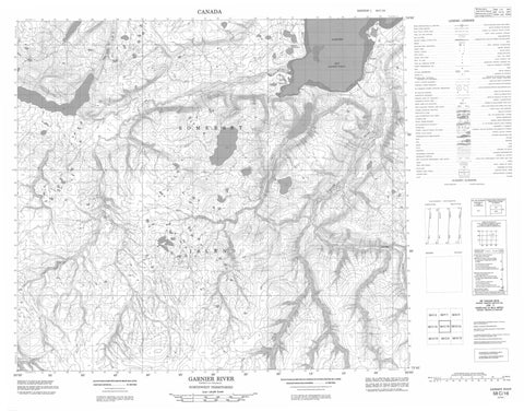 058C16 Garnier River Canadian topographic map, 1:50,000 scale