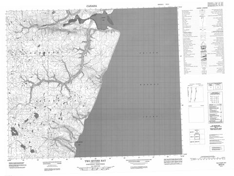 058D04 Two Rivers Bay Canadian topographic map, 1:50,000 scale