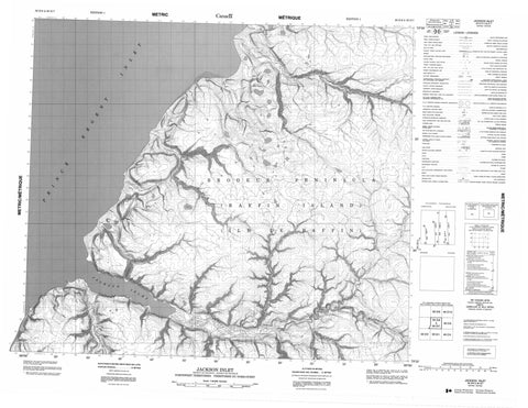 058D08 Jackson Inlet Canadian topographic map, 1:50,000 scale