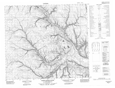 058D12 North Elwin River Canadian topographic map, 1:50,000 scale