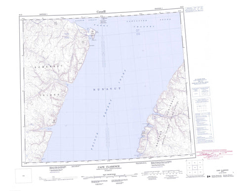 058D Cape Clarence Canadian topographic map, 1:250,000 scale