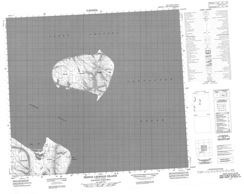 058E03 Prince Leopold Island Canadian topographic map, 1:50,000 scale