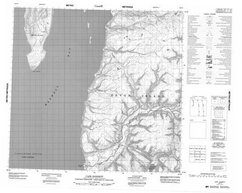 058E09 Cape Donnett Canadian topographic map, 1:50,000 scale