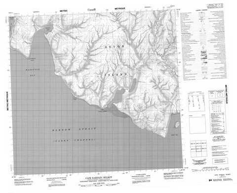 058E11 Cape Eardley Wilmot Canadian topographic map, 1:50,000 scale