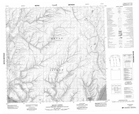 058E13 Mount Coffey Canadian topographic map, 1:50,000 scale