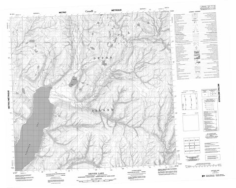 058E14 Drover Lake Canadian topographic map, 1:50,000 scale