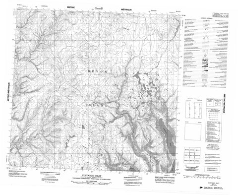 058E15 Custance Inlet Canadian topographic map, 1:50,000 scale