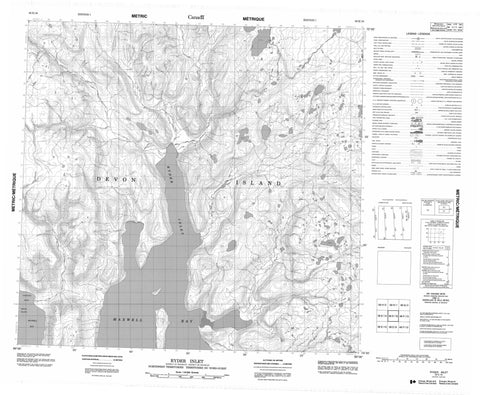 058E16 Ryder Inlet Canadian topographic map, 1:50,000 scale