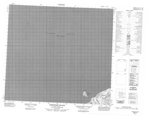 058F04 Limestone Island Canadian topographic map, 1:50,000 scale