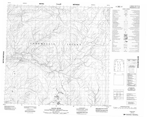 058F14 Bacon River Canadian topographic map, 1:50,000 scale