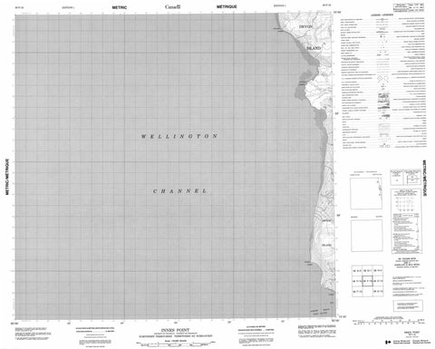 058F16 Innes Point Canadian topographic map, 1:50,000 scale