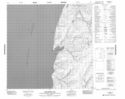 058G08 Macormick Bay Canadian topographic map, 1:50,000 scale