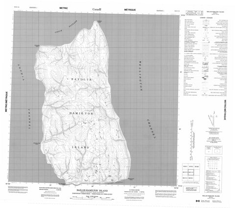 058G14 Baillie Hamilton Island Canadian topographic map, 1:50,000 scale