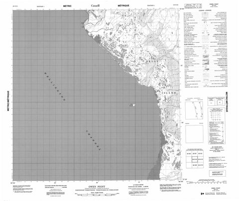 058G16 Owen Point Canadian topographic map, 1:50,000 scale