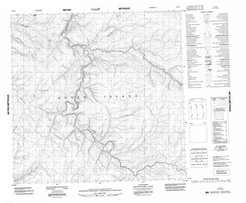 058H05 No Title Canadian topographic map, 1:50,000 scale