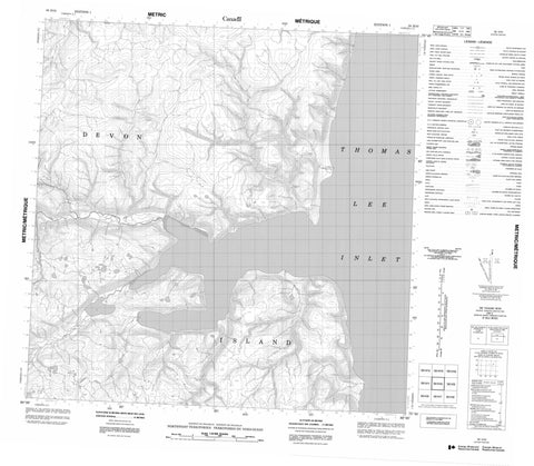 058H10 No Title Canadian topographic map, 1:50,000 scale