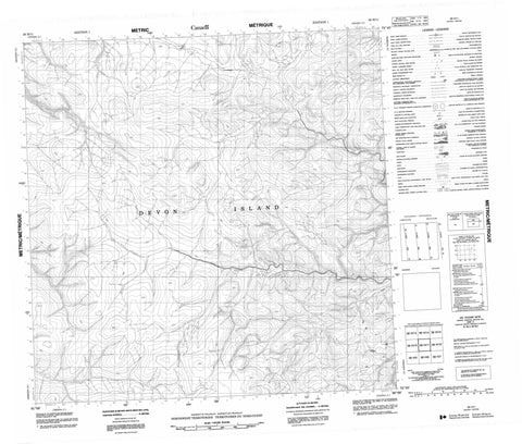 058H11 No Title Canadian topographic map, 1:50,000 scale