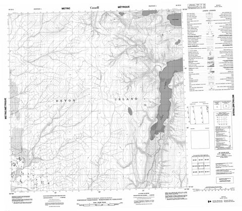 058H13 No Title Canadian topographic map, 1:50,000 scale