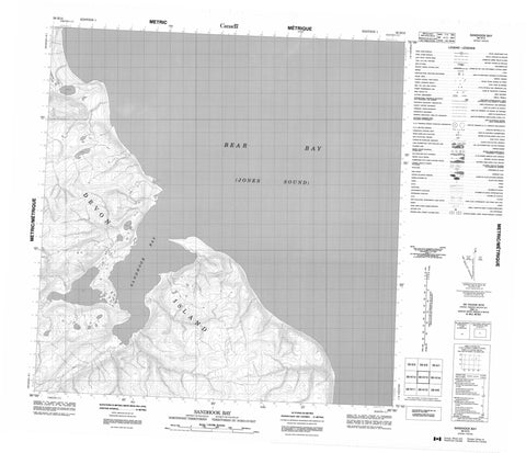 058H15 Sandhook Bay Canadian topographic map, 1:50,000 scale