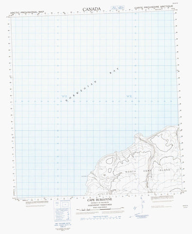 059A14 Cape Burgoyne Canadian topographic map, 1:50,000 scale