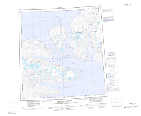 059A Cardigan Strait Canadian topographic map, 1:250,000 scale