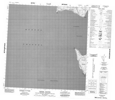 059B04 Pioneer Channel Canadian topographic map, 1:50,000 scale