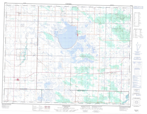 062F10 Pipestone Canadian topographic map, 1:50,000 scale