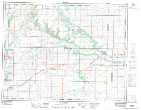 062F16 Alexander Canadian topographic map, 1:50,000 scale