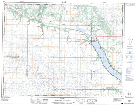 062G05 Dunrea Canadian topographic map, 1:50,000 scale