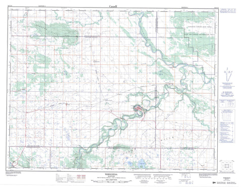 062G12 Wawanesa Canadian topographic map, 1:50,000 scale