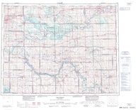 062G Brandon Canadian topographic map, 1:250,000 scale
