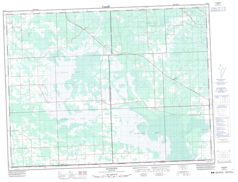 062H01 Sundown Canadian topographic map, 1:50,000 scale