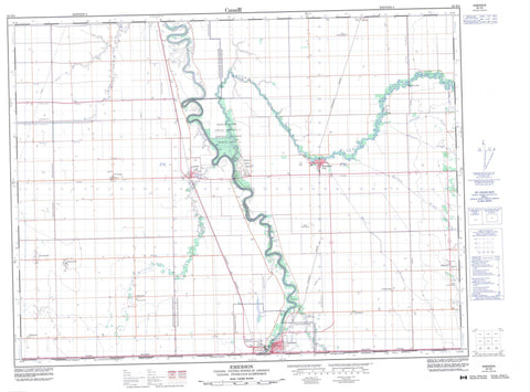 062H03 Emerson Canadian topographic map, 1:50,000 scale