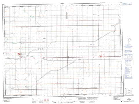 062H05 Roland Canadian topographic map, 1:50,000 scale