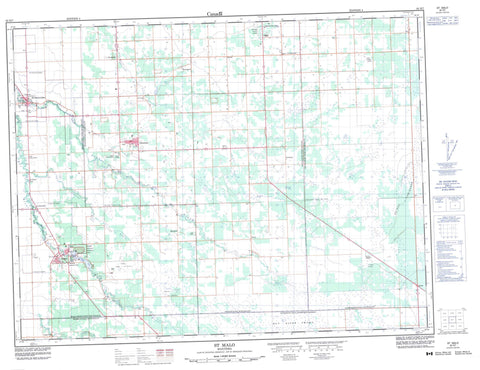 062H07 St Malo Canadian topographic map, 1:50,000 scale