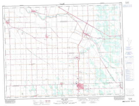 062H10 Ste Anne Canadian topographic map, 1:50,000 scale