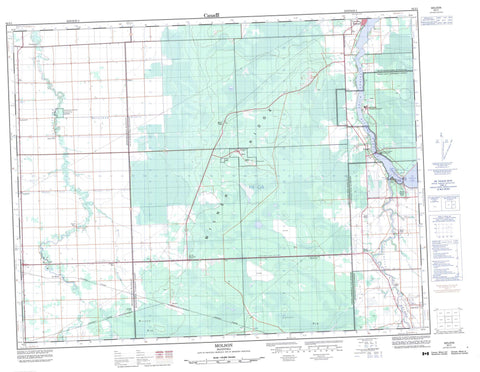 062I01 Molson Canadian topographic map, 1:50,000 scale