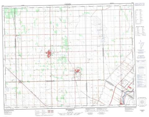 062I03 Stonewall Canadian topographic map, 1:50,000 scale